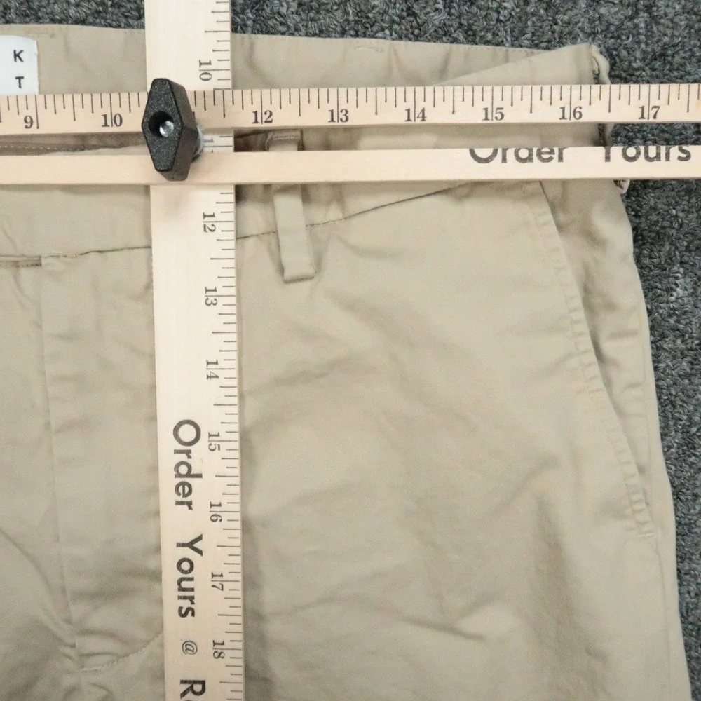 Asket Pants Mens 33x34 Beige The Chino Slim Fit Straight Flat Front Trouser
